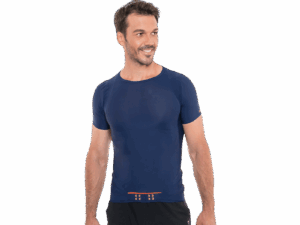 Blue Casual Man T-shirt Free Size