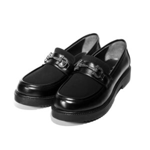 Derbies à boucle cuir et daim